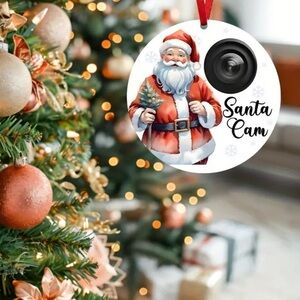 Christmas Holiday Santa Cam Ornament